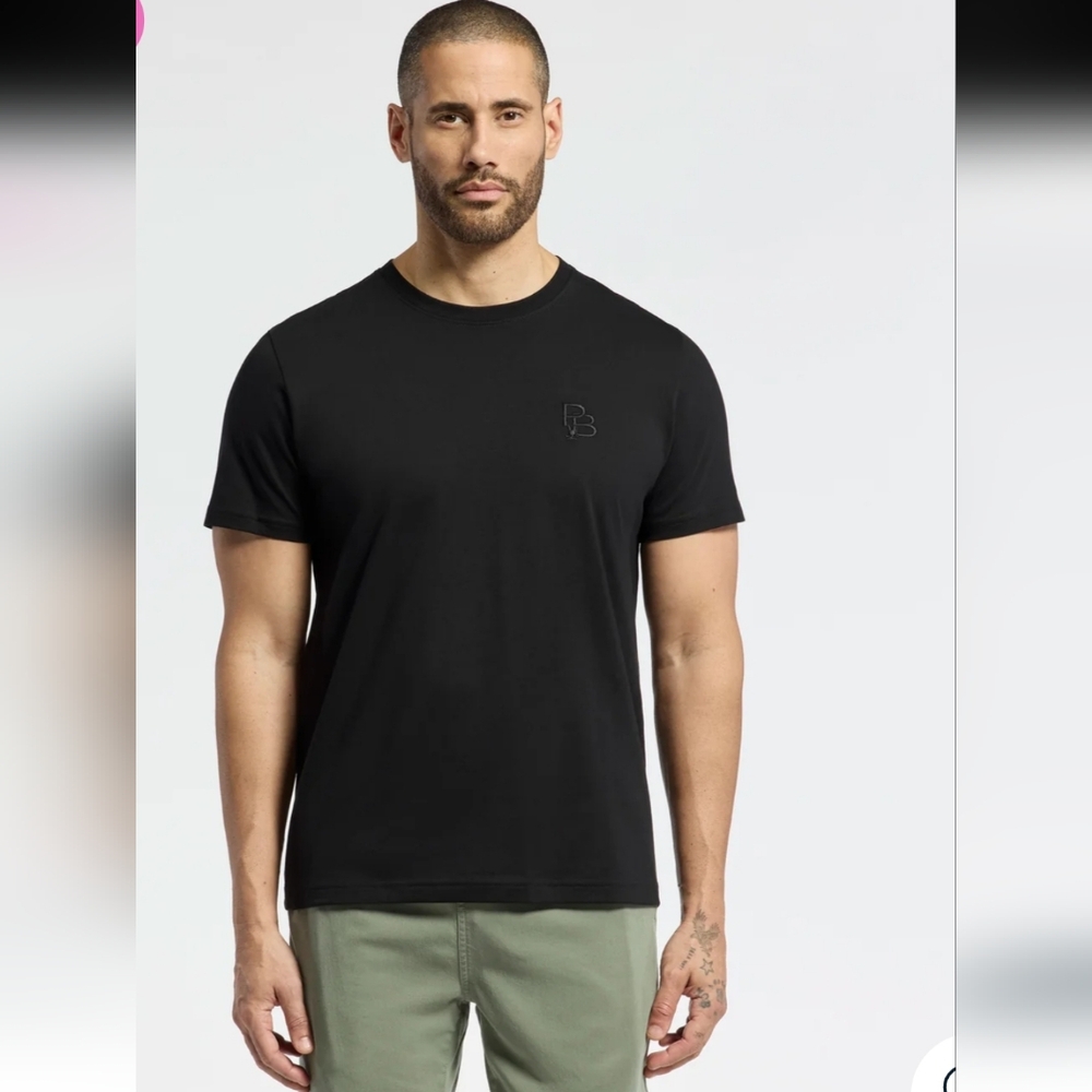 Psycho Bunny Men's Nicholson PB Embroidered Black T Shirt  Size S, Like New